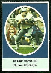 1972 Sunoco Stamps      167     Cliff Harris DP